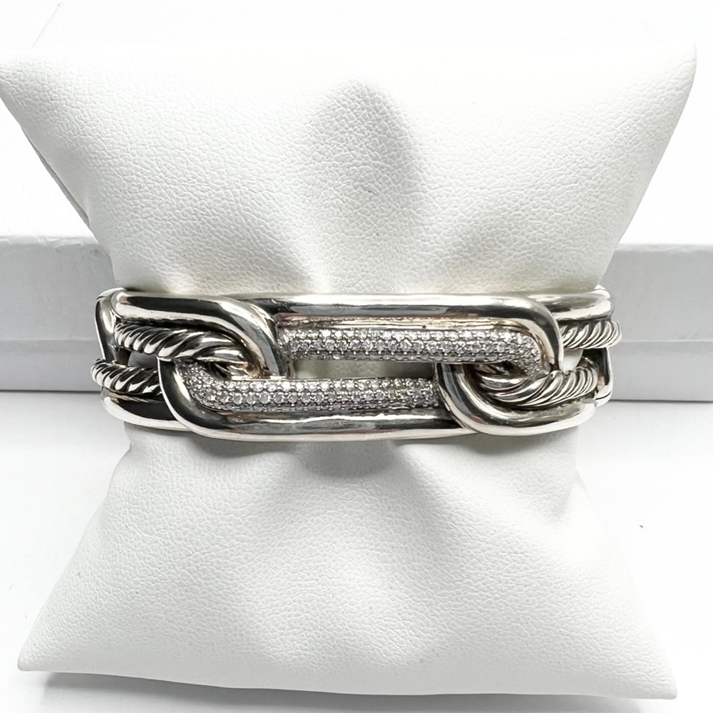 David Yurman Labyrinth Link Bracelet w/ Diamonds - Picture 12 of 15